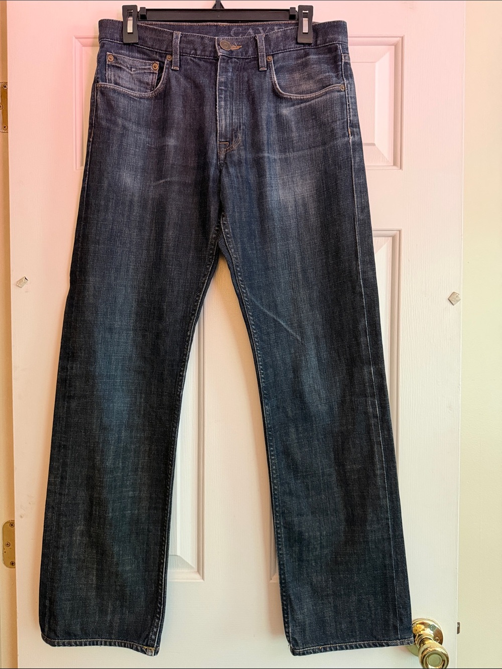 Burberry Men's Straight Jeans in Dark Indigo Wash